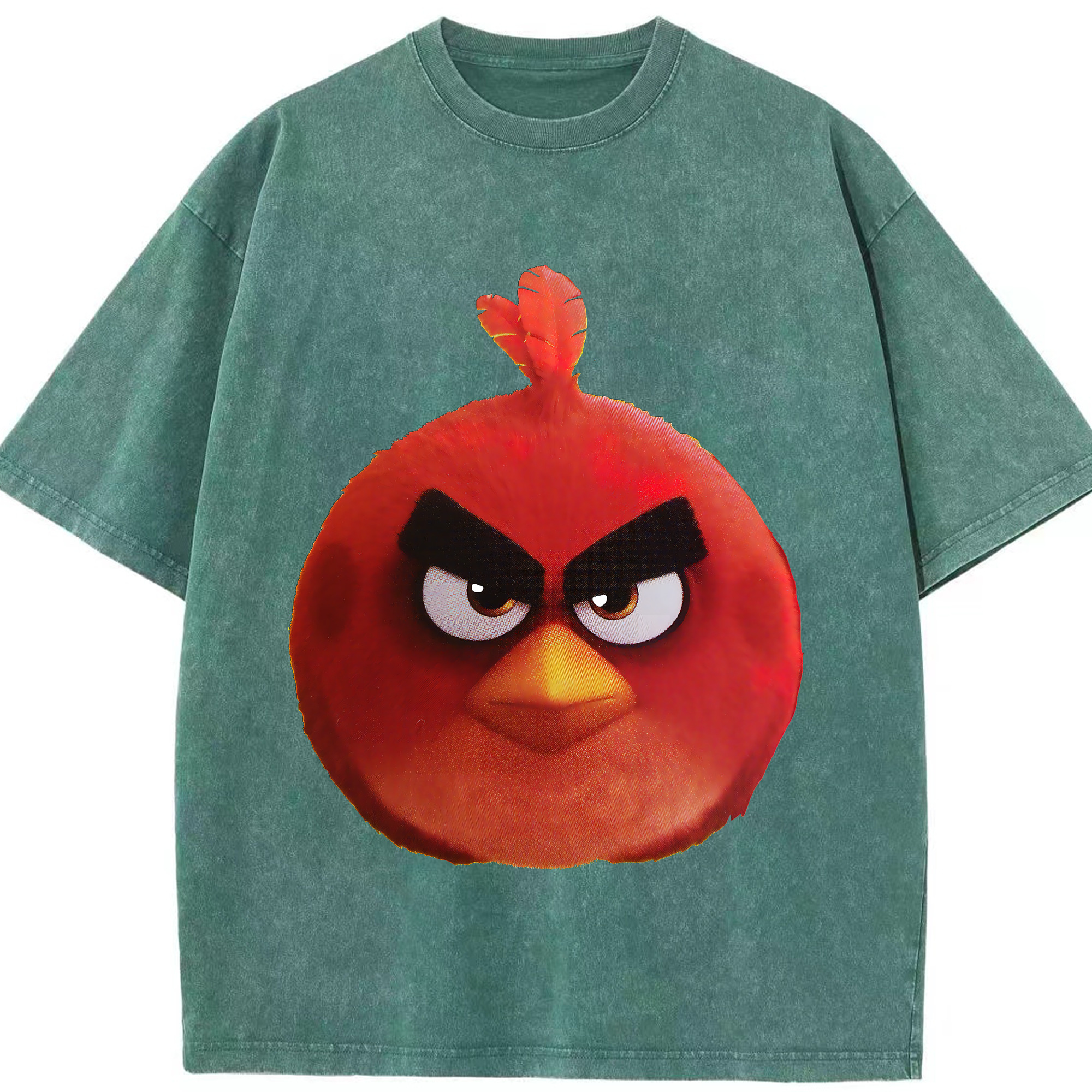（画像用） Angry Birds アングリーバード 綿100% ヴィンテージ風 半袖Tシャツ（フロントプリント）